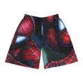 Red Web-Suit Face Basketball Shorts | All-Over Print