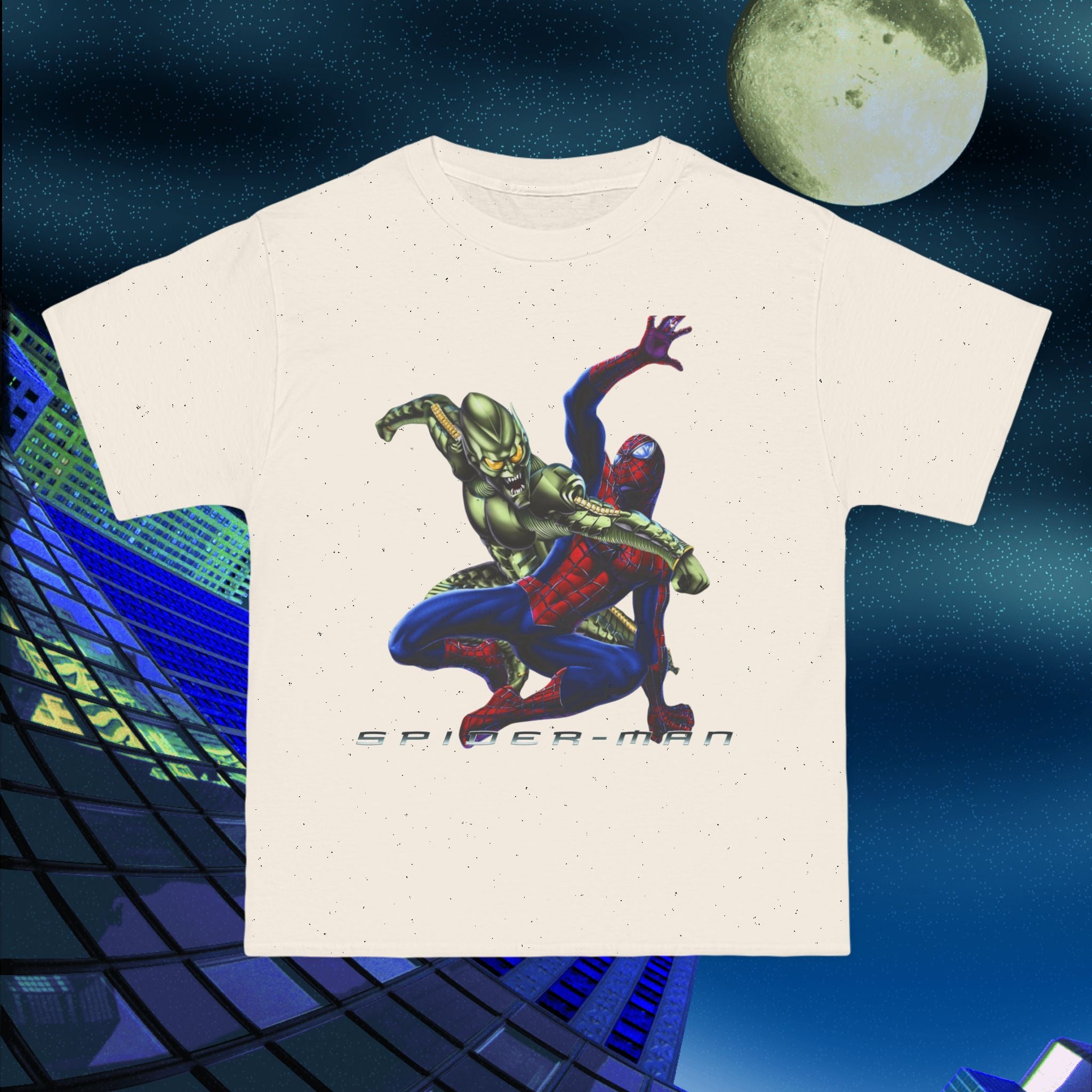Heavyweight Cotton 2002 Style Spider vs Goblin tee - Raimi, Tobey Maguire