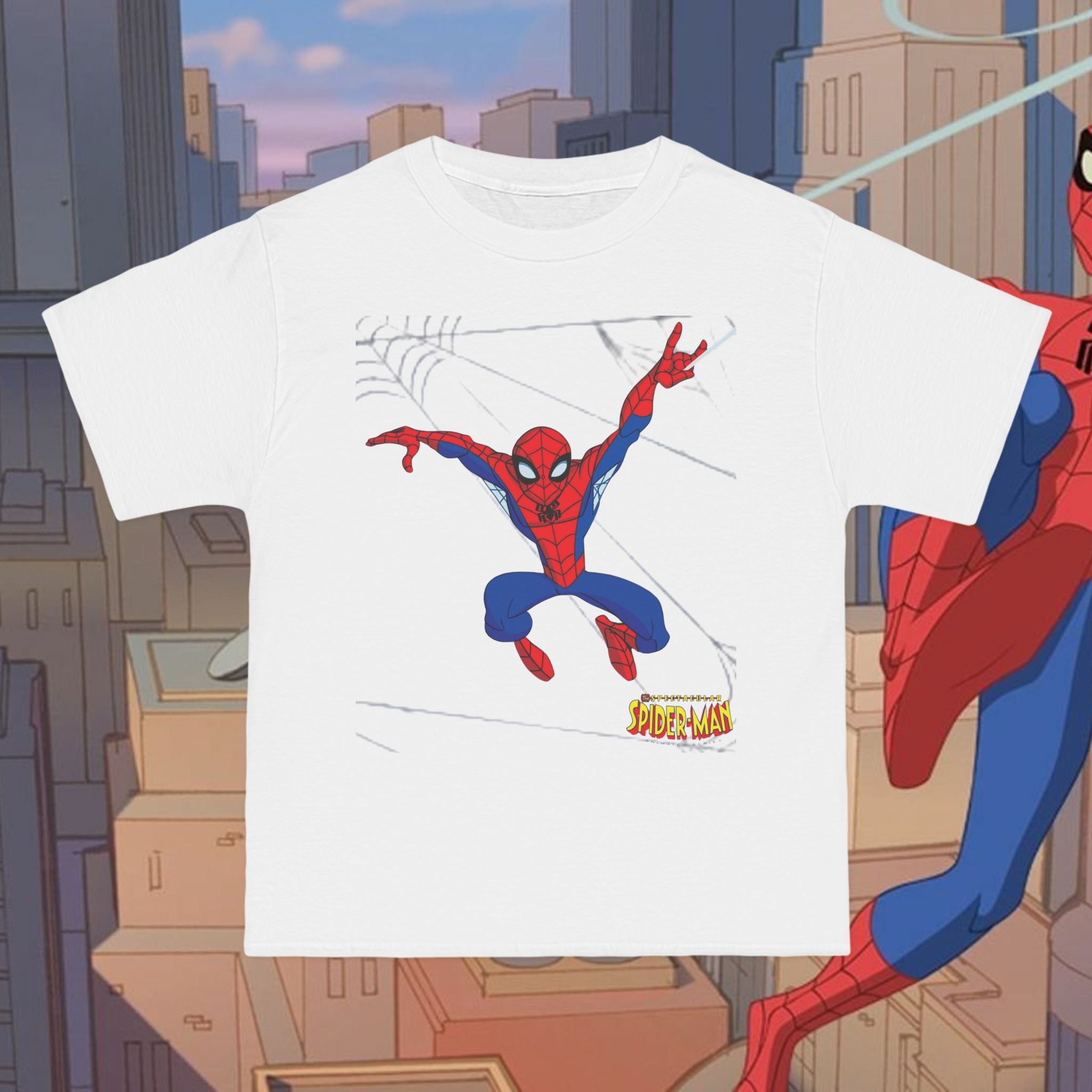 Spectacular Spider-Man Graphic Tee | Comic Web-Slinging Illustration T-Shirt - Animated Spidey