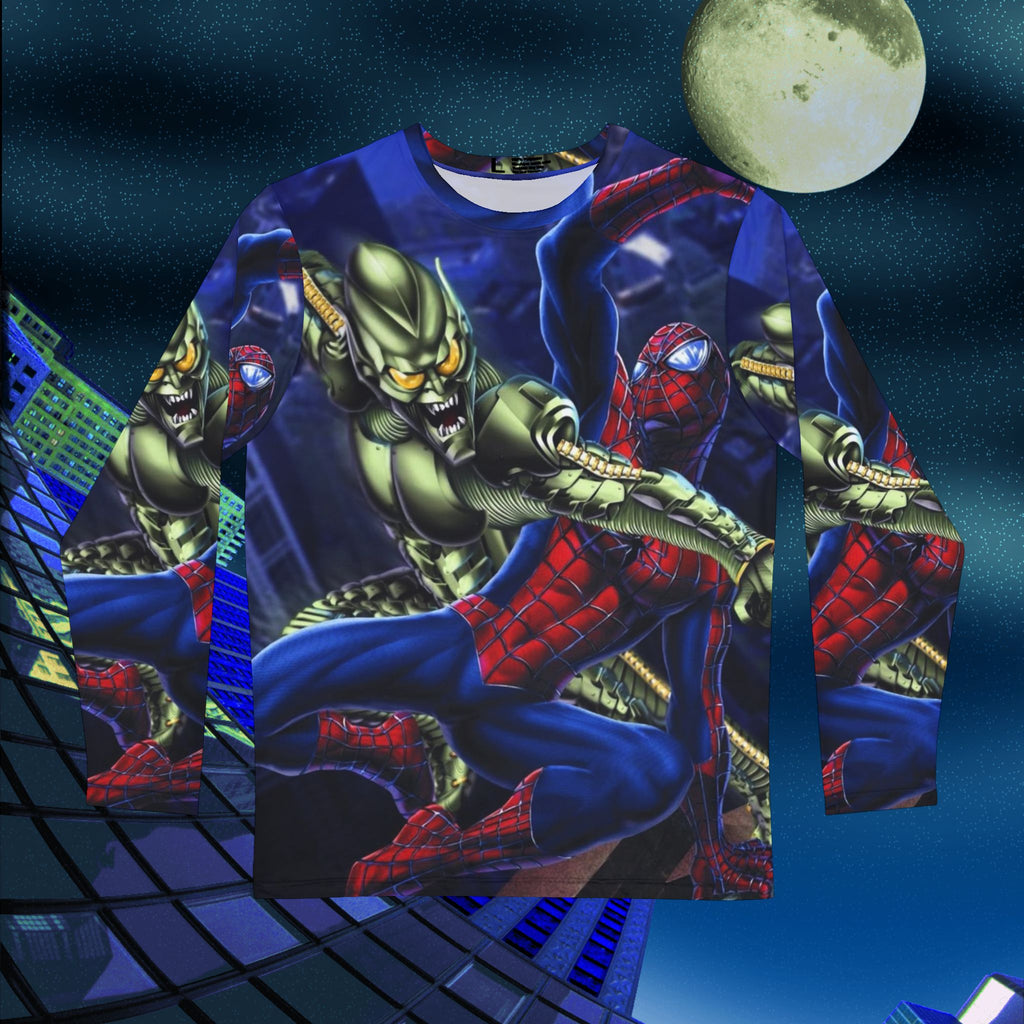 Spider-Man and Green Goblin Action Scene Long Sleeve Shirt | All-Over Print - 2002, Raimi, Tobey Maguire