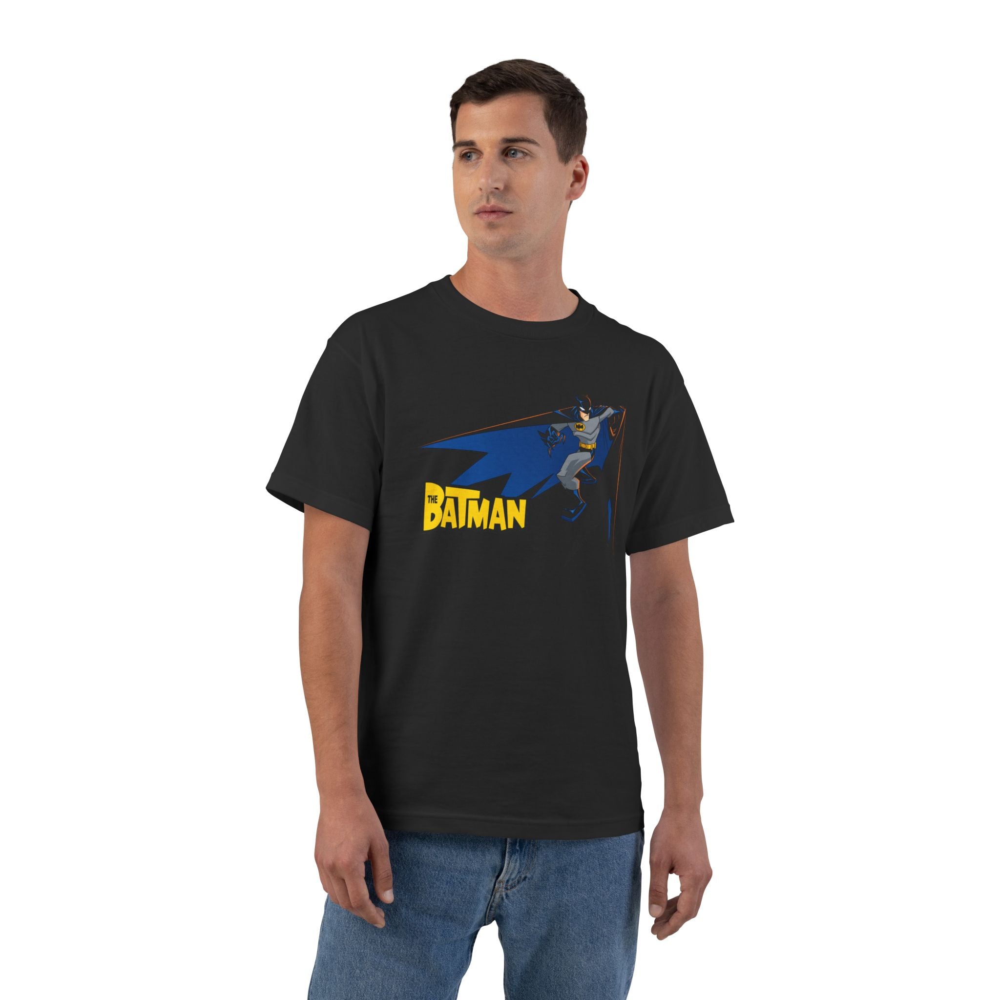 Batman logo with silhouette T-Shirt | comic hero tee - The Batman Animated